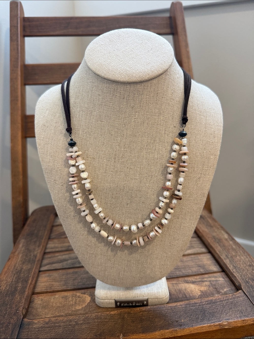 Tico Rosa .925 Sterling Silver Freshwater Pearl Multistrand Necklace